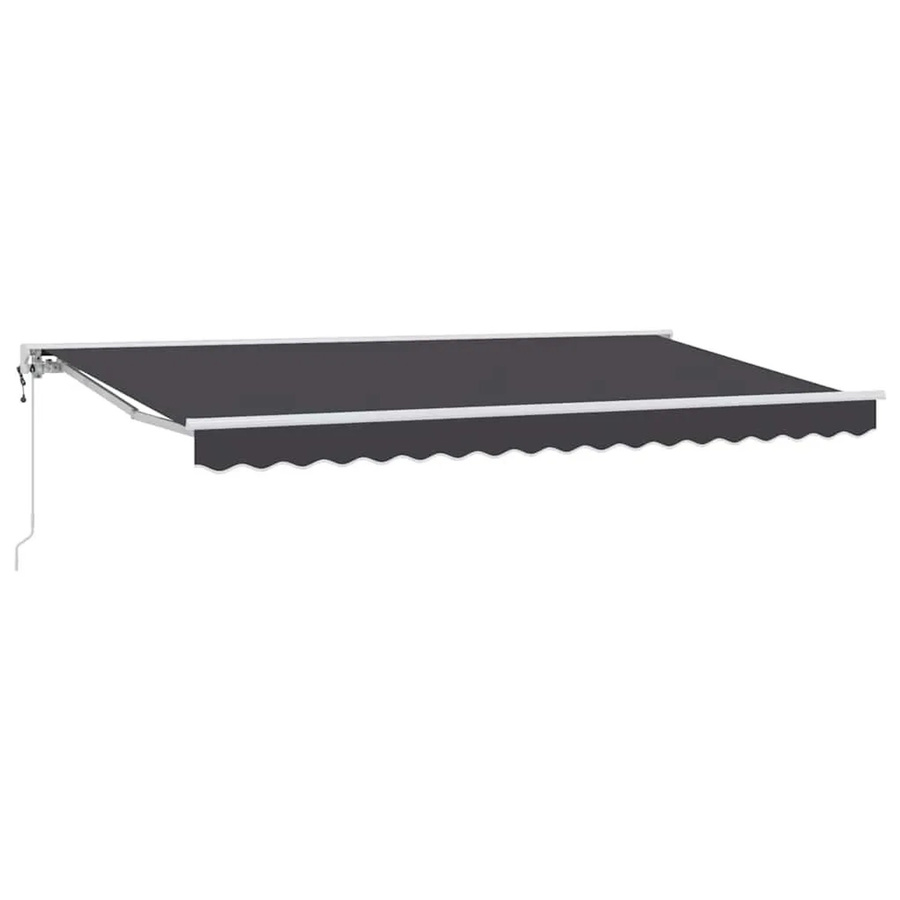 vidaXL Einziehbare Markise Anthrazit aus Polyester und Metall B/T/H: 350 x 200 x 165 cm - Bild 2