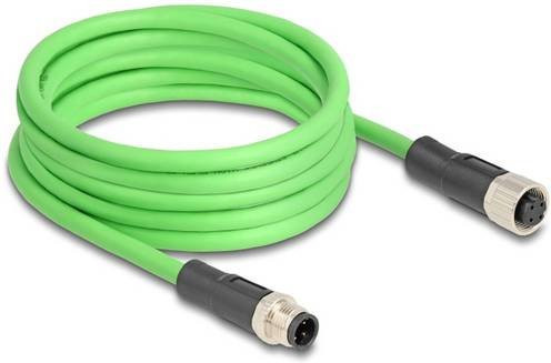 Delock M12 Patchkabel SF/UTP Ethernet LAN Grün, Länge: 5,00 m - Bild 1