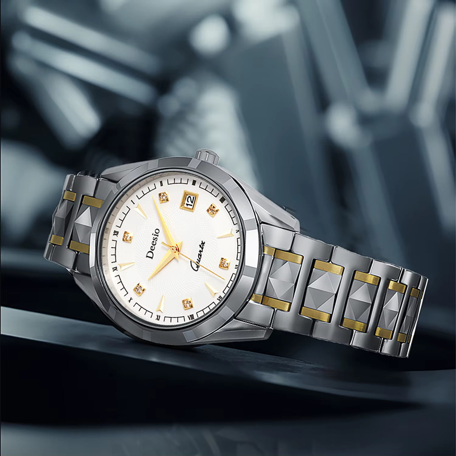 Deesio Armbanduhr, Quarz, Edelstahl, Schwarz, Herren - Bild 4