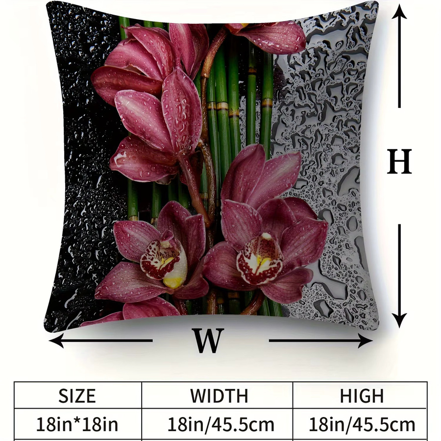 VIKAMA Kissenbezug mit floralem Blumenmuster in Multicolour, quadratisch, B/B: 30,0 x 30,0 cm - Bild 1