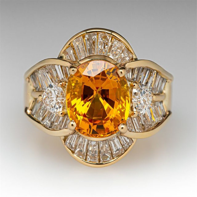 YoYo Ring, Gold, Zirkonia, Damen, Vintage - Bild 1