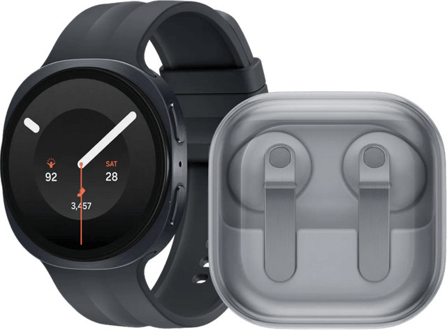 Samsung Galaxy Watch9 5G Schwarz 44 mm und Samsung Galaxy Buds4 Weiß im Set mit Schlaf-Tracking und Anruffunktion - Bild 1