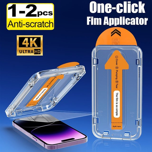 Samsung Displayschutzfolie aus gehärtetem Glas, transparent, passend für Samsung Galaxy A55 5G, A54, A53, A52, A51, A35, A34, A25, A15 und weitere Modelle - Bild 1