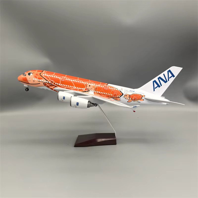 ART CROWN MODEL ANA Flugzeug, Druckguss, Maßstab 1:160, Orange/Blau/Gelb - Bild 2