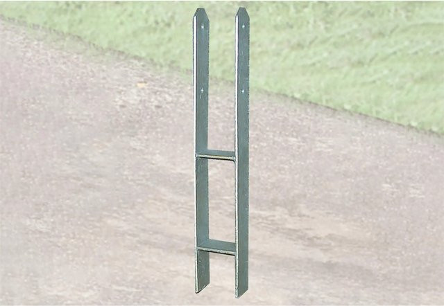 Weka H-Pfostenanker-Set aus verzinktem Stahl für Pfosten 12 x 12 cm, 15 Stück - Bild 1