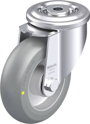 Blickle LKR-ALTH 125K-AS-CO Stahlblech-Lenkrolle in Silber/Grau mit 125 mm Rad-Durchmesser und 350 kg Tragfähigkeit - Bild 1