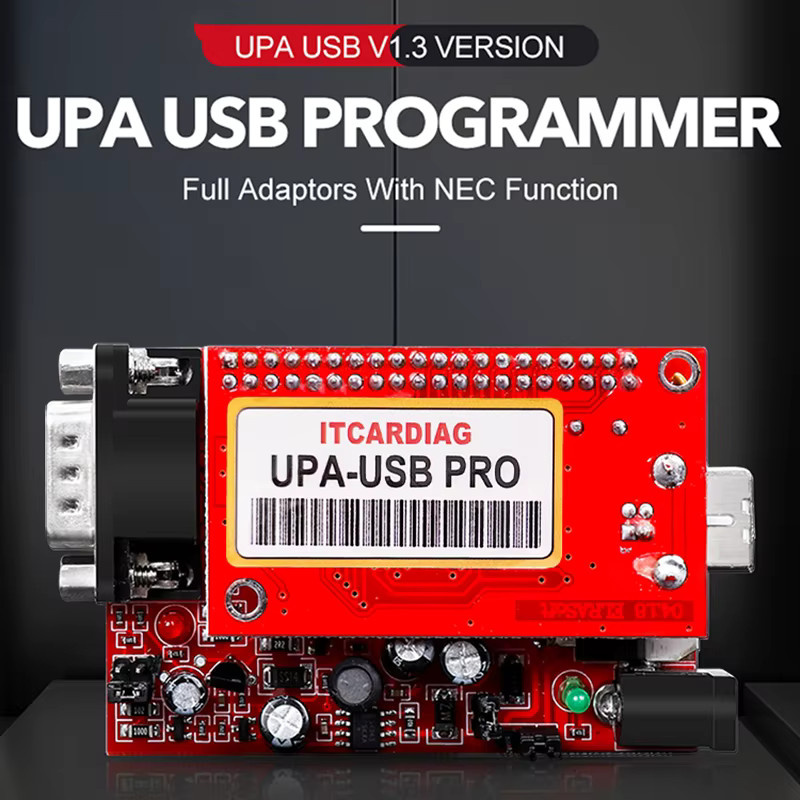 ITCARDIAG UPA USB Pro V2.0 Programmierer für ECU Chip Tuning mit 350MB Script, EEPROM Adapter und NEC Funktionen, Farbe: Rot - Bild 2