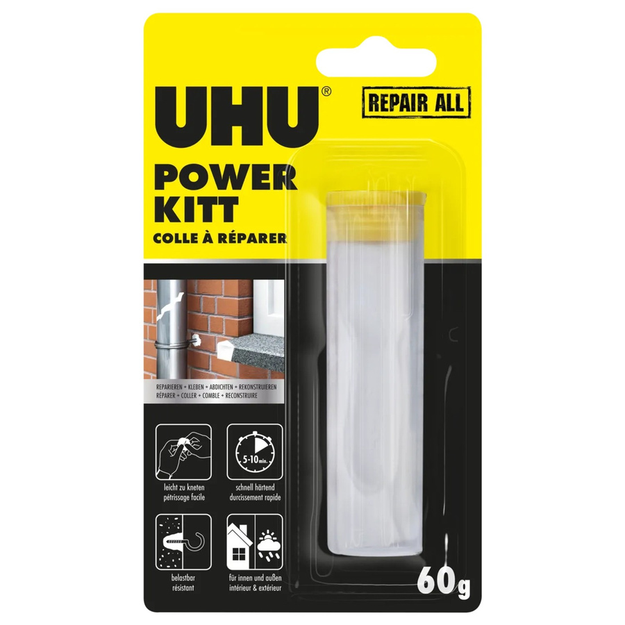 UHU Repair All Powerkit Universal Epoxy-Klebstoff-Knetmasse in Weiß, 60 g - Bild 3
