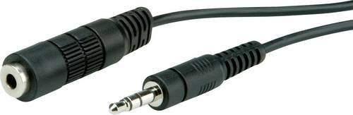 Roline Audio Verlängerungskabel Schwarz mit 3,5 mm Klinkenstecker auf 3,5 mm Klinkenbuchse, 5,00 m Länge, geschirmt - Bild 1