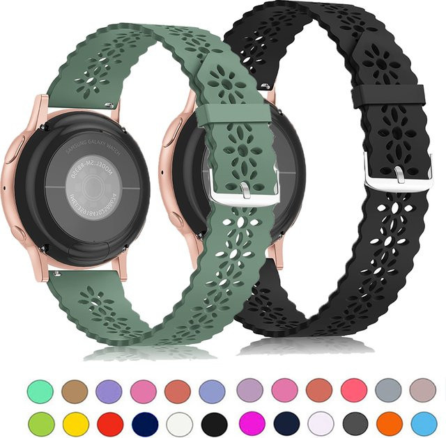 Uhrenarmband Silikon, Schwarz, Damen - Bild 1