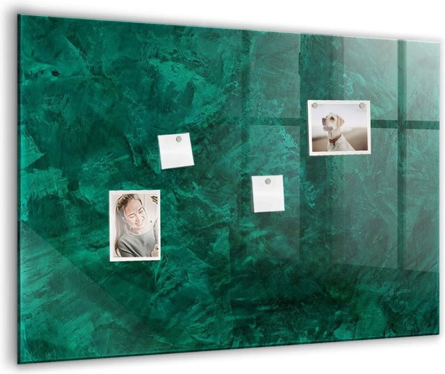 Tulup Magnetische Glastafel Smaragdgrün Wandmontage B: 100 cm, H: 70 cm - Bild 1