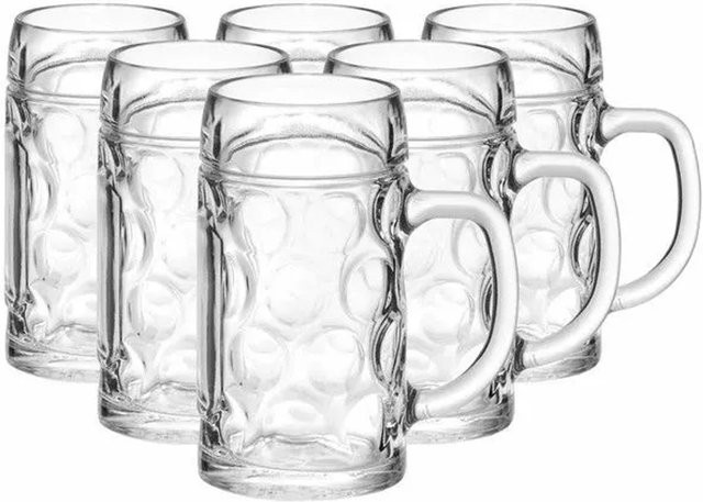 Van Well München Bierkrug Set, 6er Set, transparent, 0,5 l pro Krug, geeicht - Bild 1