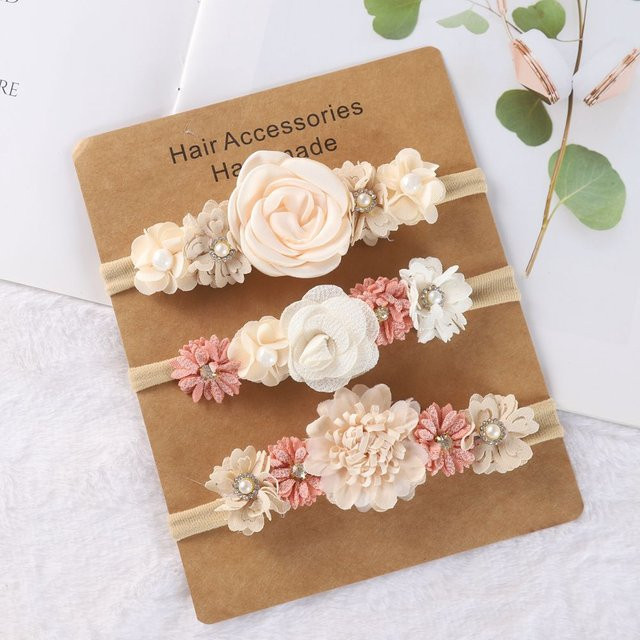 wowsorie Stirnband-Set, 3-teilig, Blumen, Kinder - Bild 1