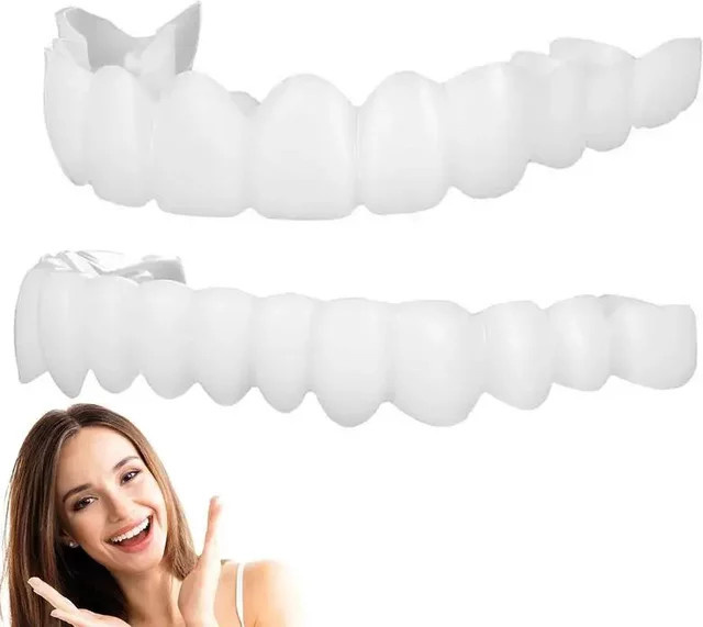 Instant Smile Silikon-Veneers, aufsteckbare obere Zahnabdeckung, Erwachsene - Bild 1