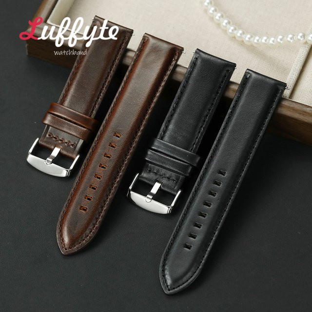 luffyte Uhrenarmband Leder, 20mm 22mm, Schnellverschluss - Bild 1