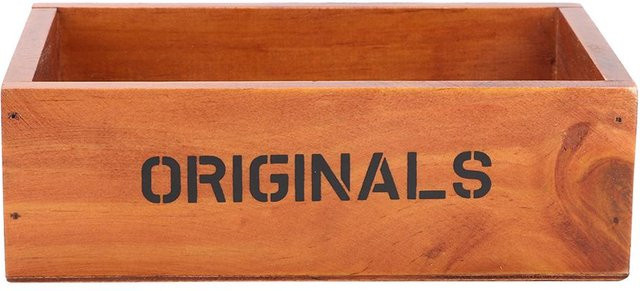 Tooarts Holz Pflanzer für Sukkulenten und Bonsai in Braun im rustikalen Design - Bild 1