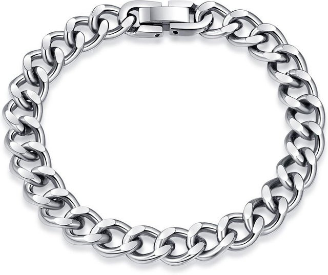 Cuban Link Kette Titan, Silber, 20cm, Unisex - Bild 1