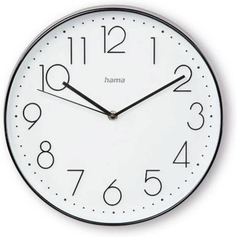 Hama Wanduhr Korsika Analog Quarz Silent Schwarz Weiß B/T/H: 30 x 30 x 4 cm - Bild 1