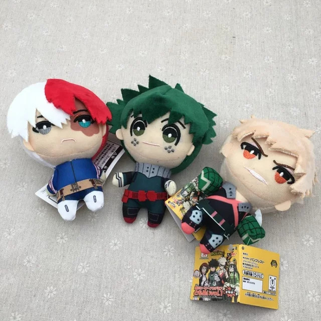 My Hero Academia Izuku Midoriya Katsuki Bakugou Shouto Todoroki, Plüschtier Rucksack-Anhänger, 15cm - Bild 1
