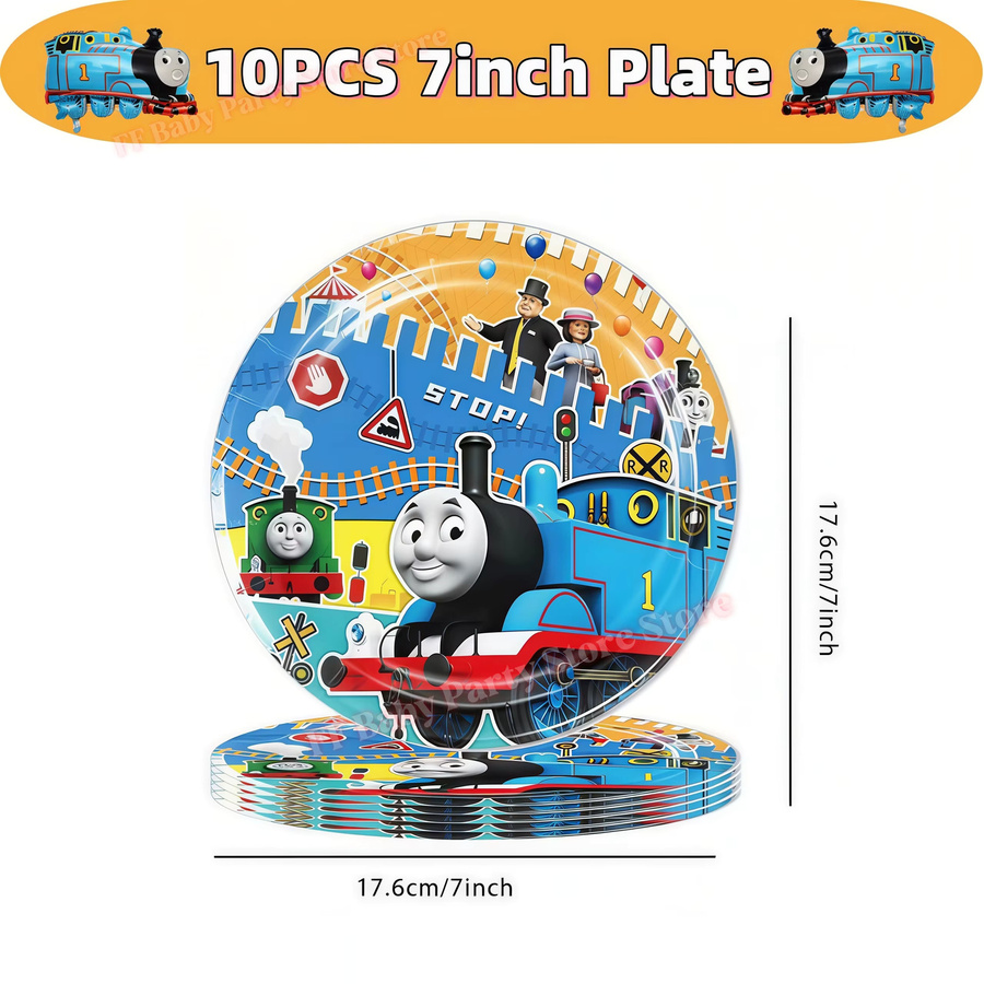 Hasbro Thomas & Friends Geburtstagsparty-Dekorationsset mit Tassen, Tellern und Ballons in Mehrfarbig für Kinder - Bild 2