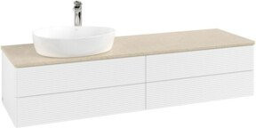 V&B Waschtischunterschrank Antao mit Frontstruktur in Weiß, B/T: 160 x 50 cm - Bild 1
