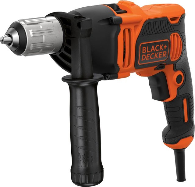 Black+Decker Schlagbohrmaschine BEH850K in Orange/Schwarz mit 850 W Leistung und Tiefenanschlag inklusive Koffer - Bild 2
