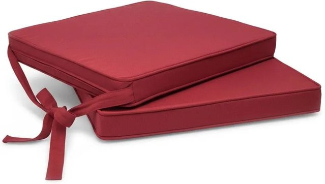 Beautissu Loft SK Stuhlkissen 2er Set Rot B: 45 cm, T: 40 cm, H: 5 cm - Bild 1