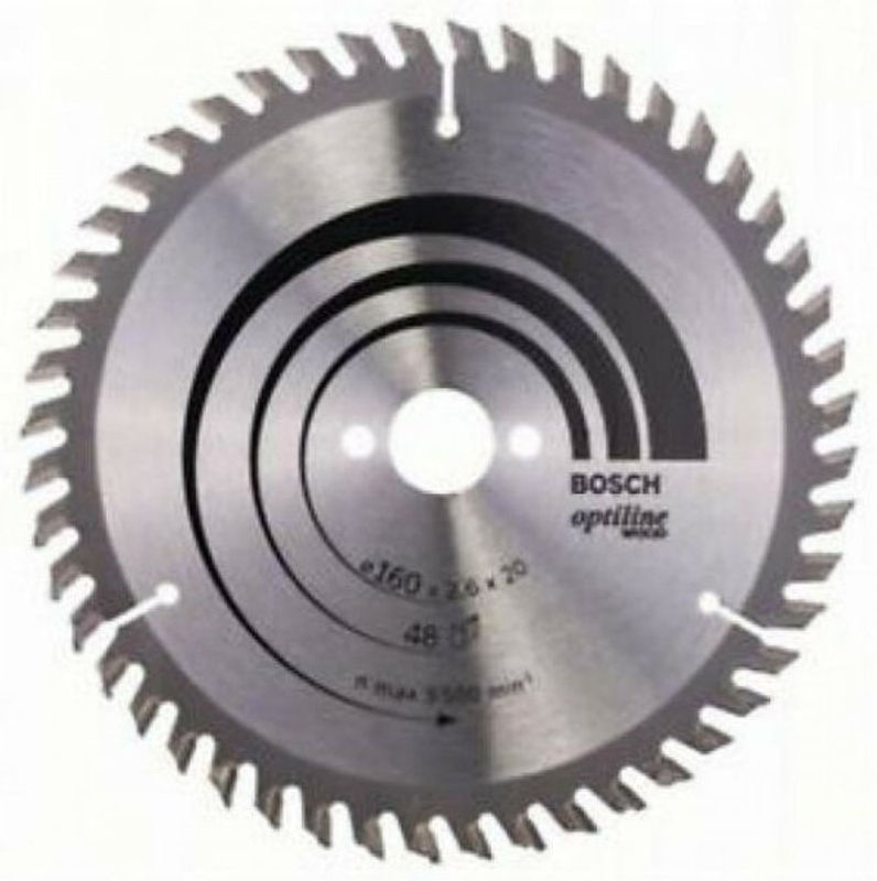 Bosch Optiline Wood Kreissägeblatt mit 48 Zähnen, Durchmesser: 160 mm, Farbe: Silber - Bild 2