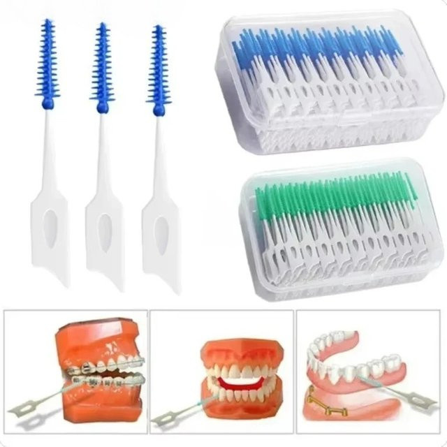 RUZOFO Interdentalbürsten Silikon, 40/120/200 Stück, Zahnreinigung - Bild 1