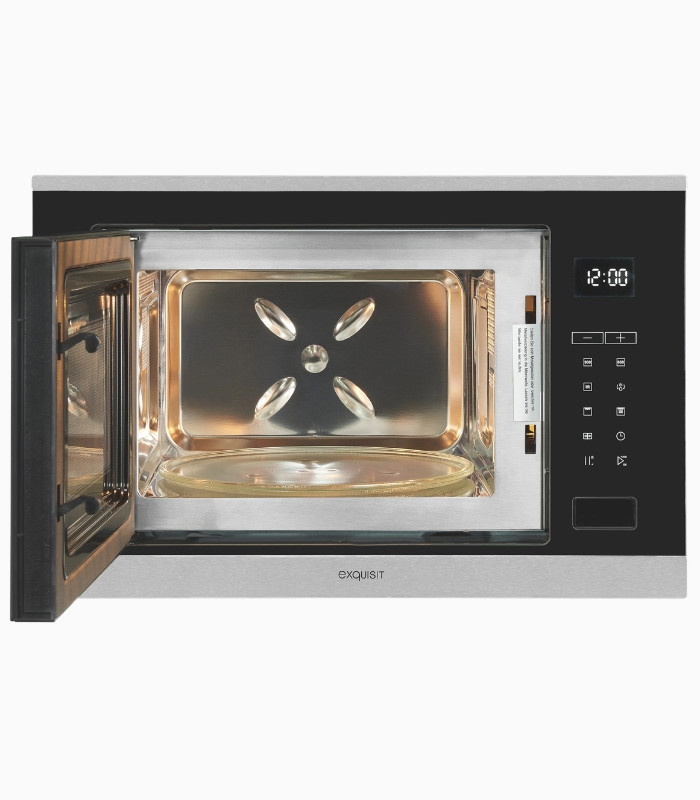 Exquisit EMW525-G-020 Inox Einbau-Mikrowelle mit Grill und Kombifunktion in Silber - Bild 2