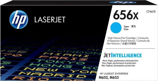 HP 656X Original Cyan Tonerkartusche CF461X für Color LaserJet Enterprise M652dn, M652n, M653dh, M653dn, M653x - Bild 1
