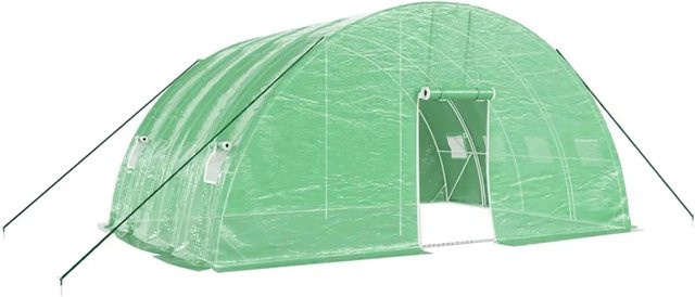 furnicato Gewächshaus mit Stahlrahmen in Grün, Fläche: 24 m², B/T/H: 6 x 4 x 2,85 m - Bild 1