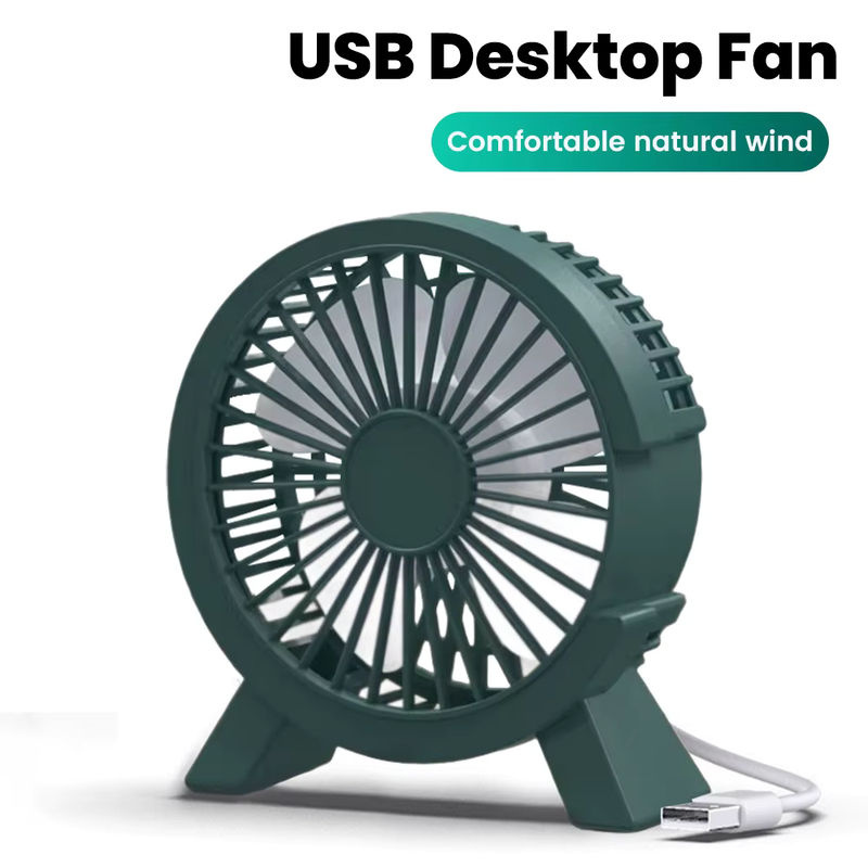 Elough Mini Schreibtischventilator USB-Desktopventilator leise und energiesparend in Weiß oder Grün - Bild 4