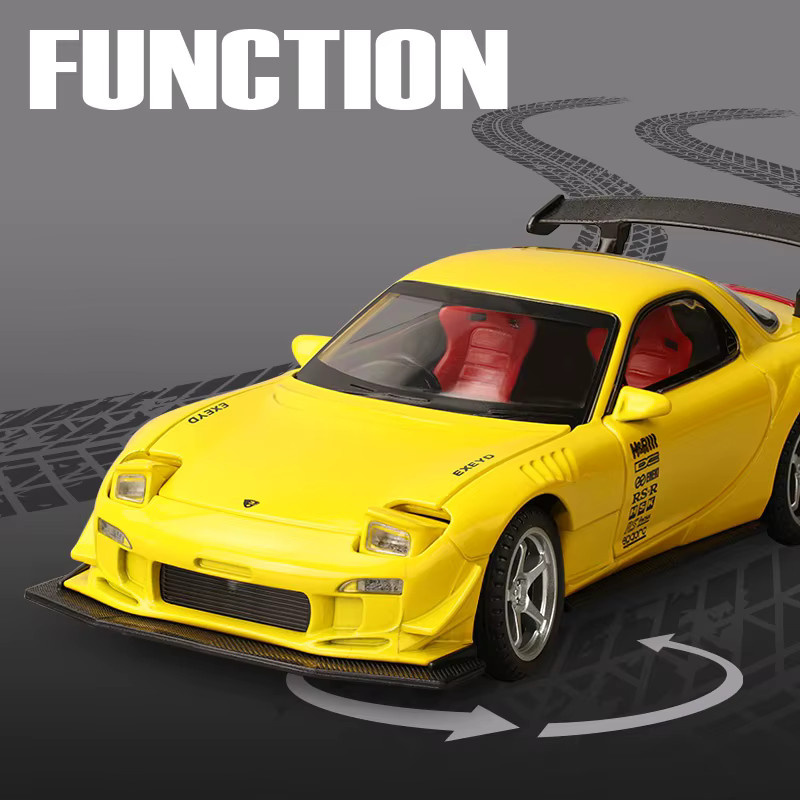 WELLY Mazda RX-7 FD3S JDM, Modellauto, 1:32, mit Sound & Licht, öffnbaren Türen - Bild 6