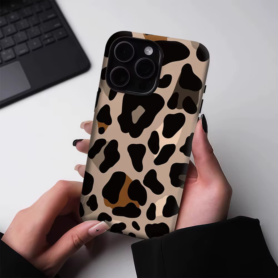 Robuste Handyhülle mit Leopardenmuster von Potdemiel für iPhone 17 16 15 14 13 Pro Max Plus, magnetisch und doppelschichtig, Multicolor - Bild 4