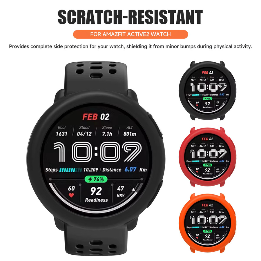 Huami Silikon-Schutzhülle für Amazfit Active 2, Schwarz, Unisex - Bild 3
