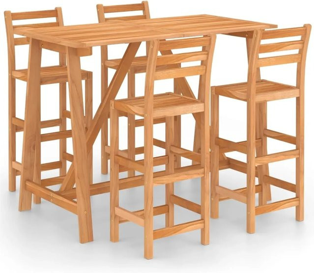 vidaXL 5-tlg Gartenbar-Set Modell 2 aus Massivholz Akazie in Braun - Bild 1