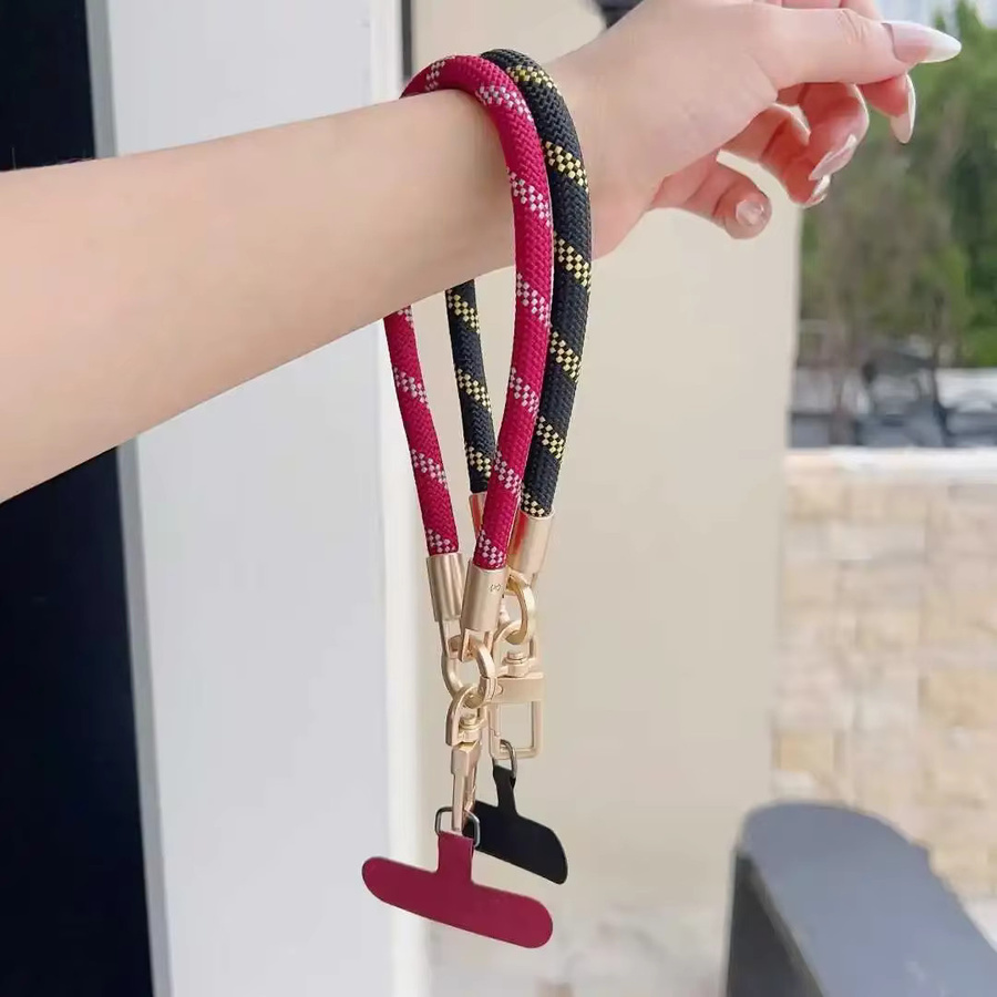 Universelles gewebtes Telefon-Lanyard als kurzer Handanhänger und Anti-Fall Armband in Multicolour - Bild 1