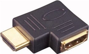 E+P Elektrik HDMI Winkel-Adapter 90 Grad in Schwarz - Bild 1