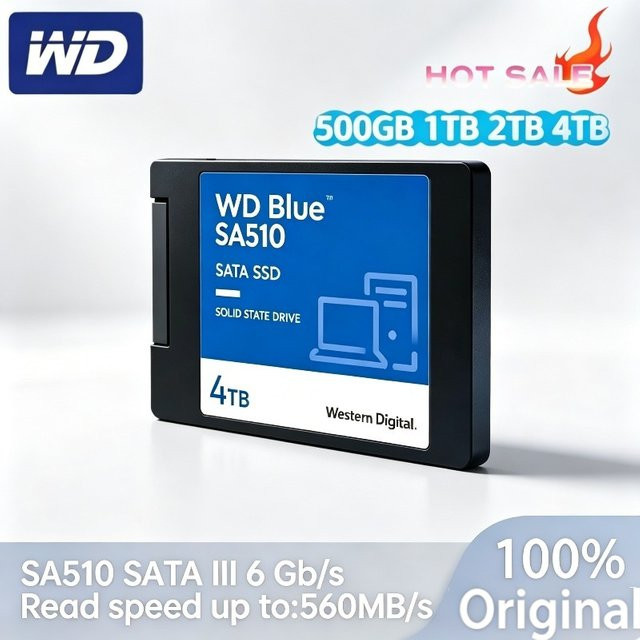 Western Digital SA510 SSD Interne SATA 3.0 Solid-State-Drive 2,5 Zoll in Blau für Laptop und Desktop - Bild 1