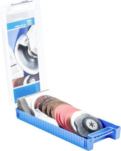 PFERD COMBICLICK Schleifteller-Set 19-teilig für Winkelschleifer Durchmesser: 115 mm, Gewinde: 5/8-11, für Bearbeitungen von grob bis poliert, Mehrfarbig - Bild 1