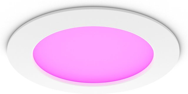 Philips Hue White & Colour Ambiance LED-Einbauleuchte Slim, rund, Weiß, Durchmesser: 9 cm - Bild 2
