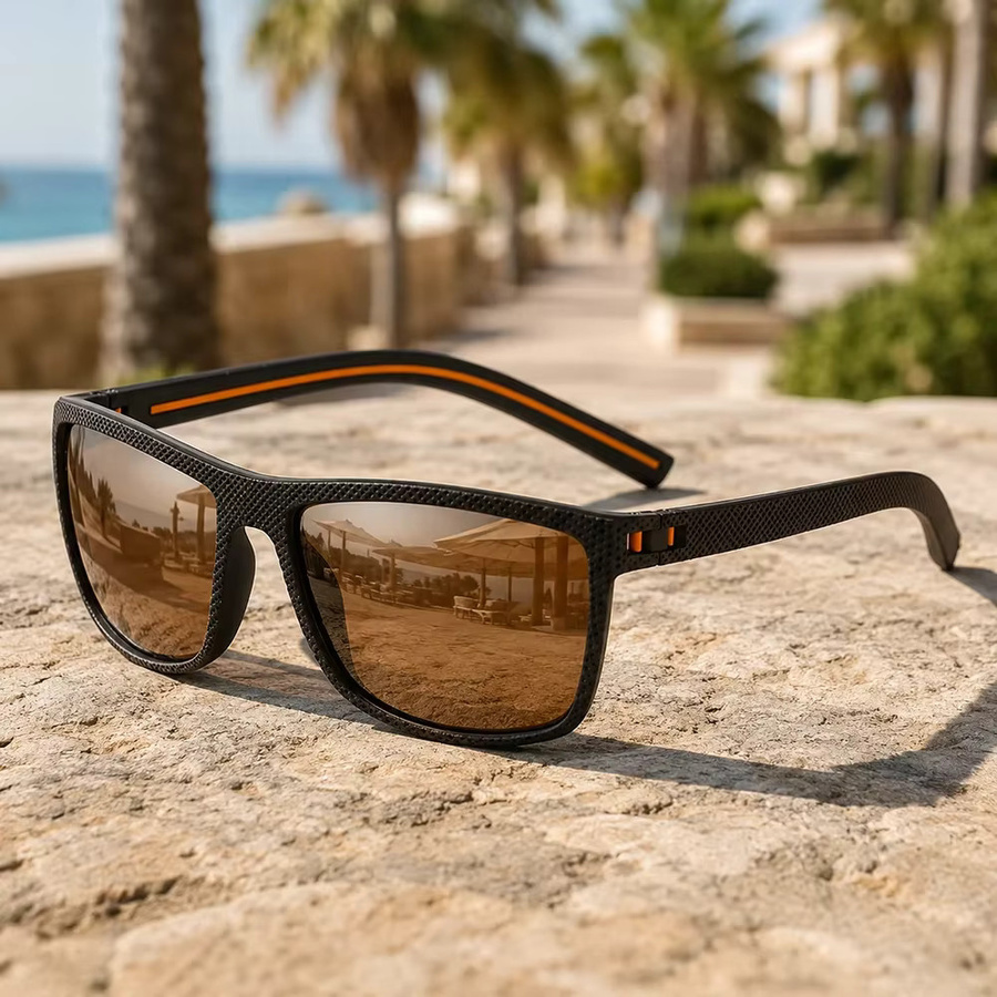 AWGSEE Sonnenbrille, quadratisch, Vollrand, Kunststoff, schwarz, Herren - Bild 2