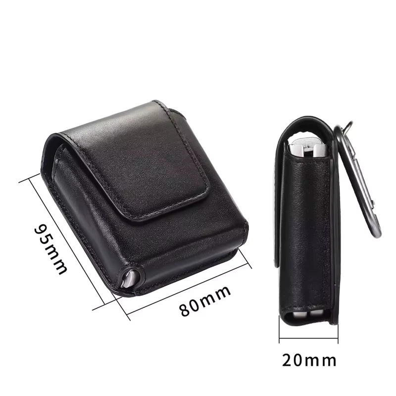 FaLi Qisubao Hüfttasche aus echtem Leder in Schwarz für faltbare Smartphones wie Samsung Galaxy Z Flip und Motorola Razr 60/50 Ultra - Bild 2