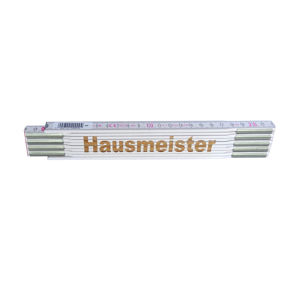 Stabila Zollstock mit Lasergravur Hausmeister, weiß, 2 m - Bild 2