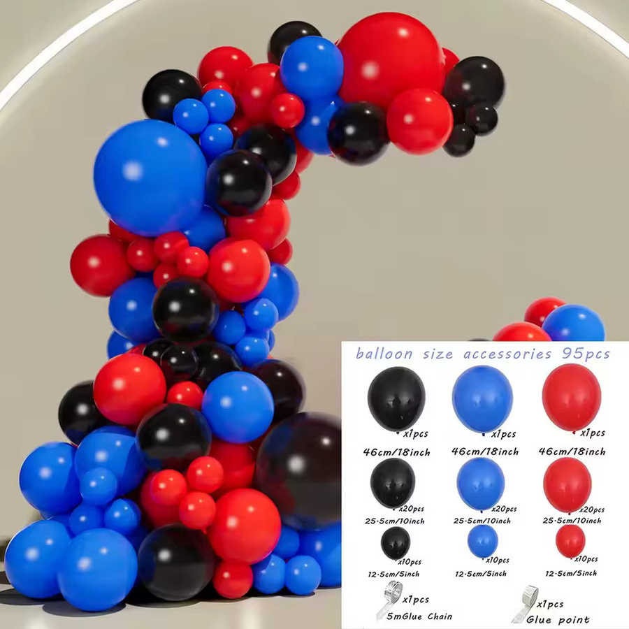 Mtrong Te Ballon Girlande Bogen Set in Rot und Blau mit 95 Teilen für deine Geburtstags- und Partydekoration - Bild 2