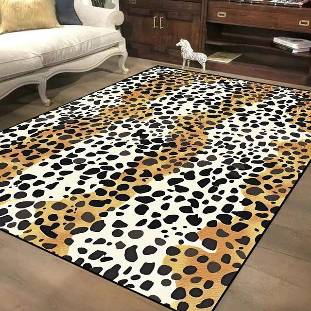 Karpetti Dekorativer Teppich im nordischen Stil mit Leopardenmuster, B/B: 180 x 250 cm, Mehrfarbig - Bild 1