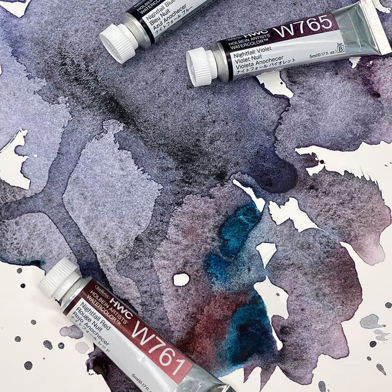 Holbein Künstler Precipitated Aquarellfarbe Nightfall für Profis und Anfänger, 5 ml oder 15 ml - Bild 4