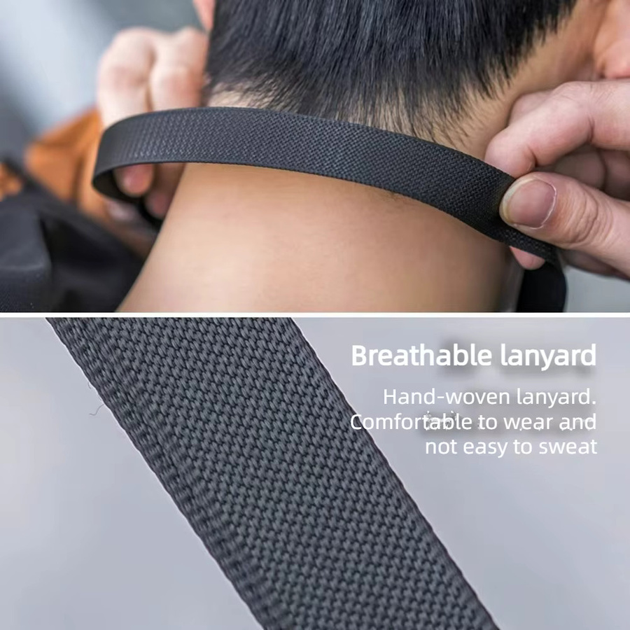 Coogens Quick Release Neck Strap Anti-Verlust Seil für DJI Action 5/4/3, GoPro 13/12/11/10 und Insta360 Sportkameras, Schwarz - Bild 5
