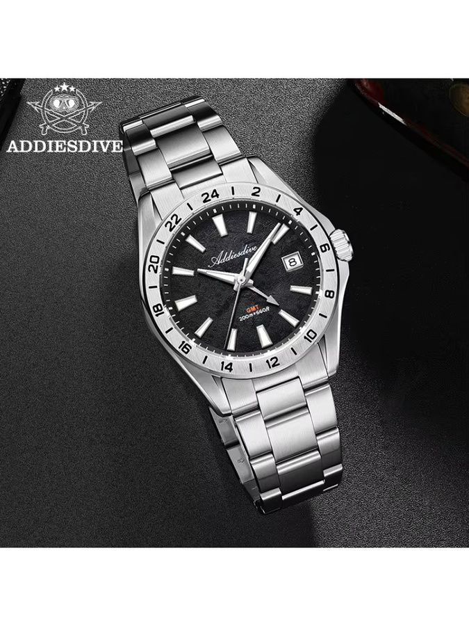 ADDIESDIVE Taucheruhr, Quarz, Edelstahl, Saphirglas, 38 mm, Herren - Bild 7